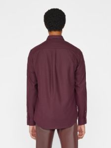 Wool Blend Shirt -- Dark Burgundy sold by Frame Denim