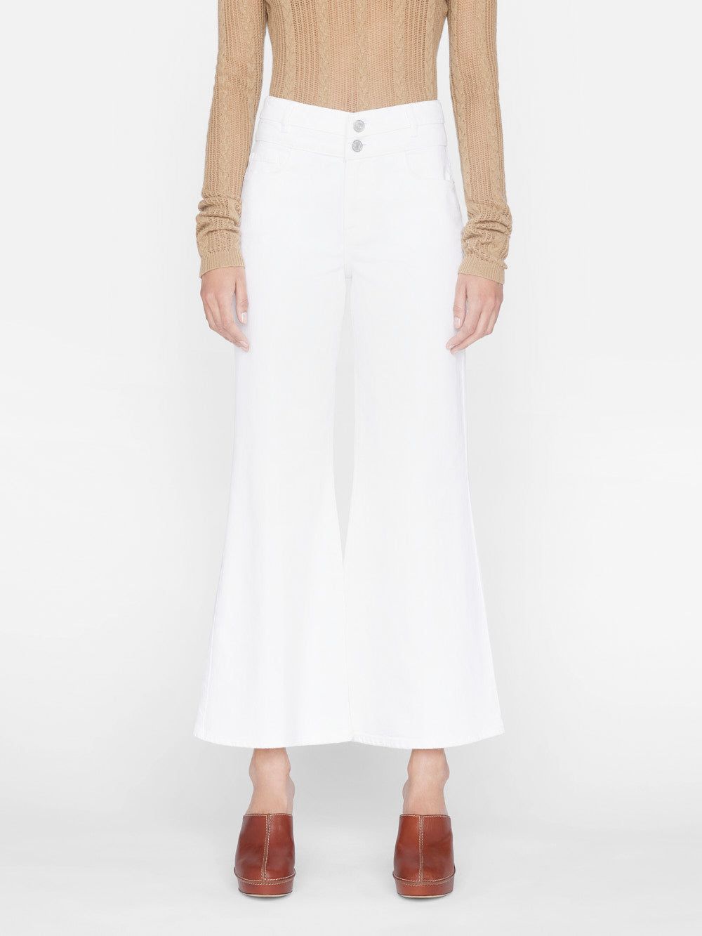 Double Waist Band Crop Palazzo -- Au Natural Clean sold by Frame Denim product image thumbnail 2