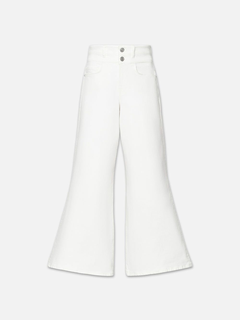 Double Waist Band Crop Palazzo -- Au Natural Clean sold by Frame Denim