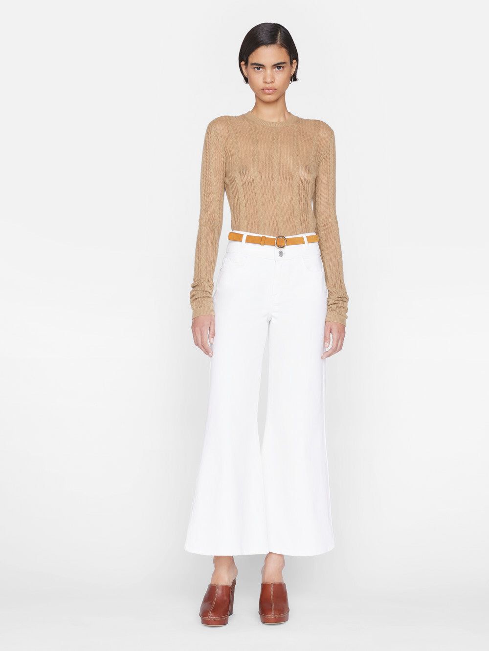 Double Waist Band Crop Palazzo -- Au Natural Clean sold by Frame Denim product image thumbnail 3