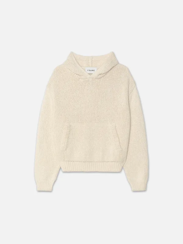 Chunky Hoodie Sweater -- White Canvas made by Frame Denim
