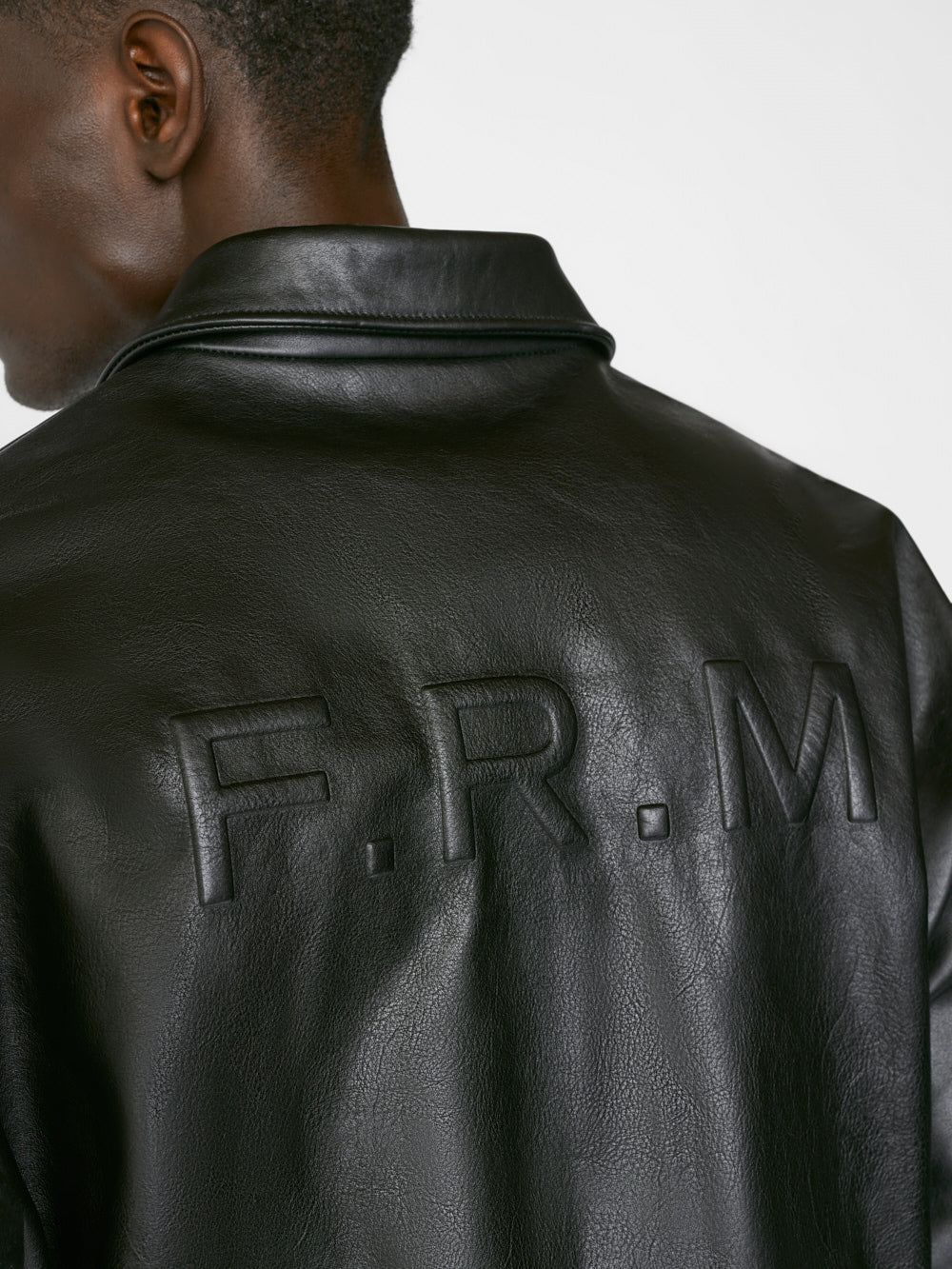 FRAME Logo Leather Blouson -- Noir sold by Frame Denim product image thumbnail 4
