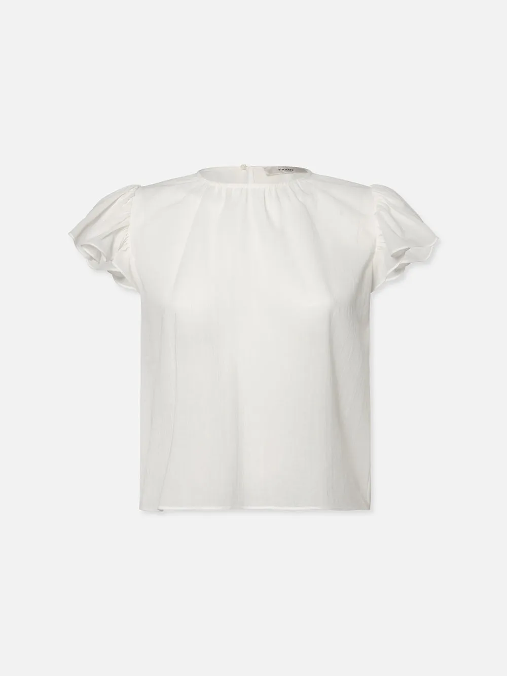 Ruffle Sleeve Blouse -- White sold by Frame Denim