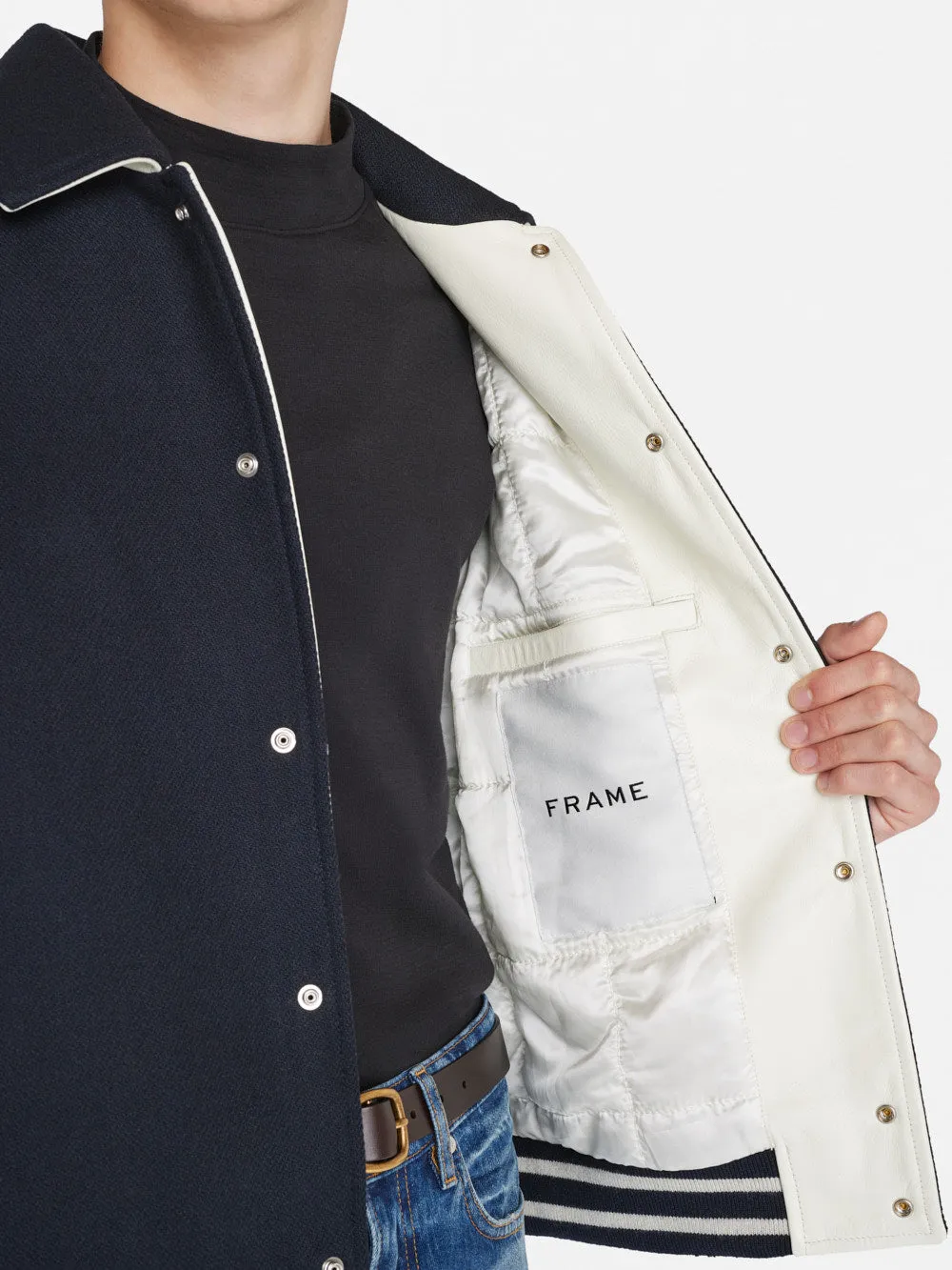 Fall Varsity Jacket -- Midnight Blue sold by Frame Denim product image thumbnail 4