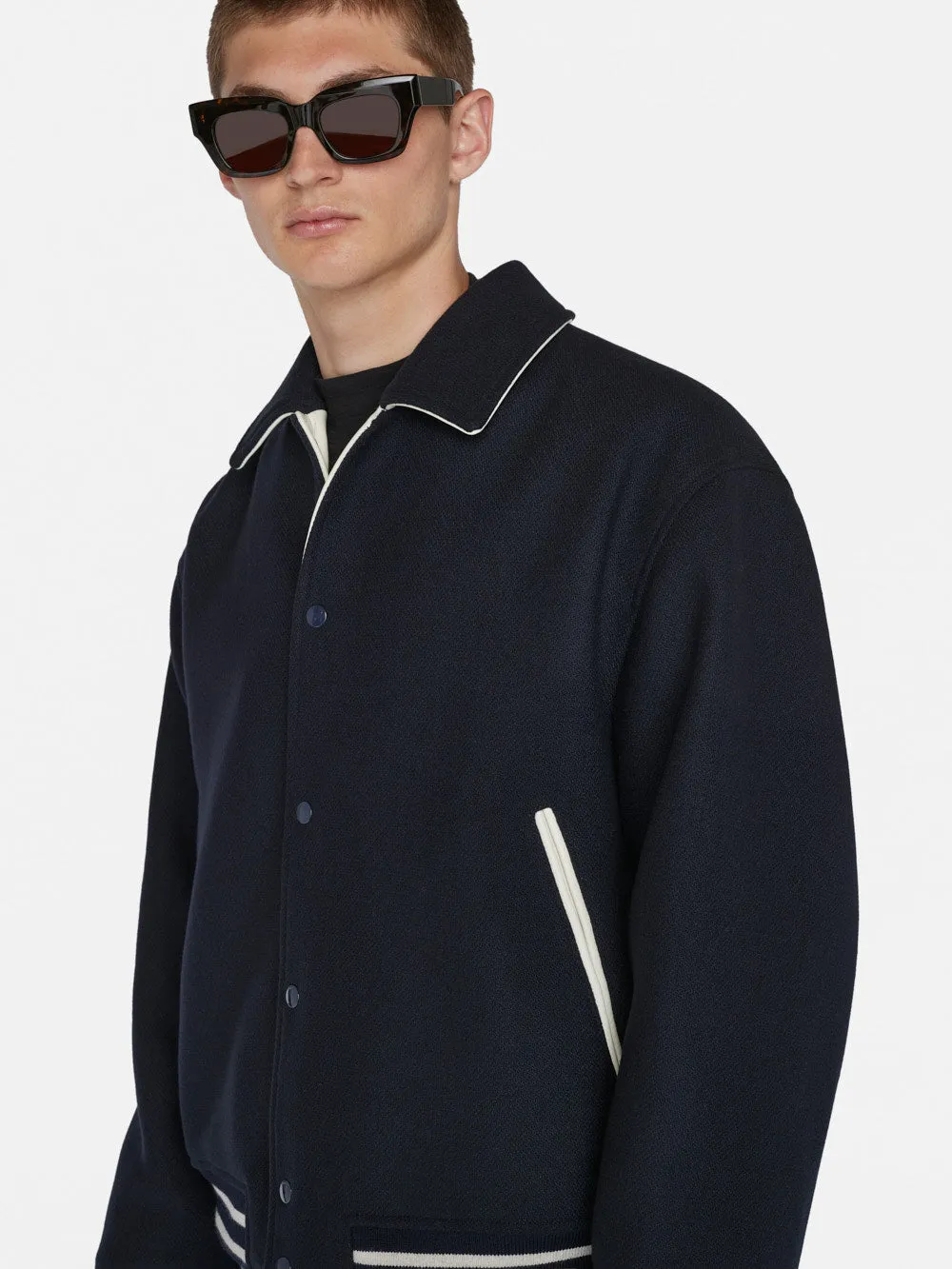 Fall Varsity Jacket -- Midnight Blue sold by Frame Denim product image thumbnail 5