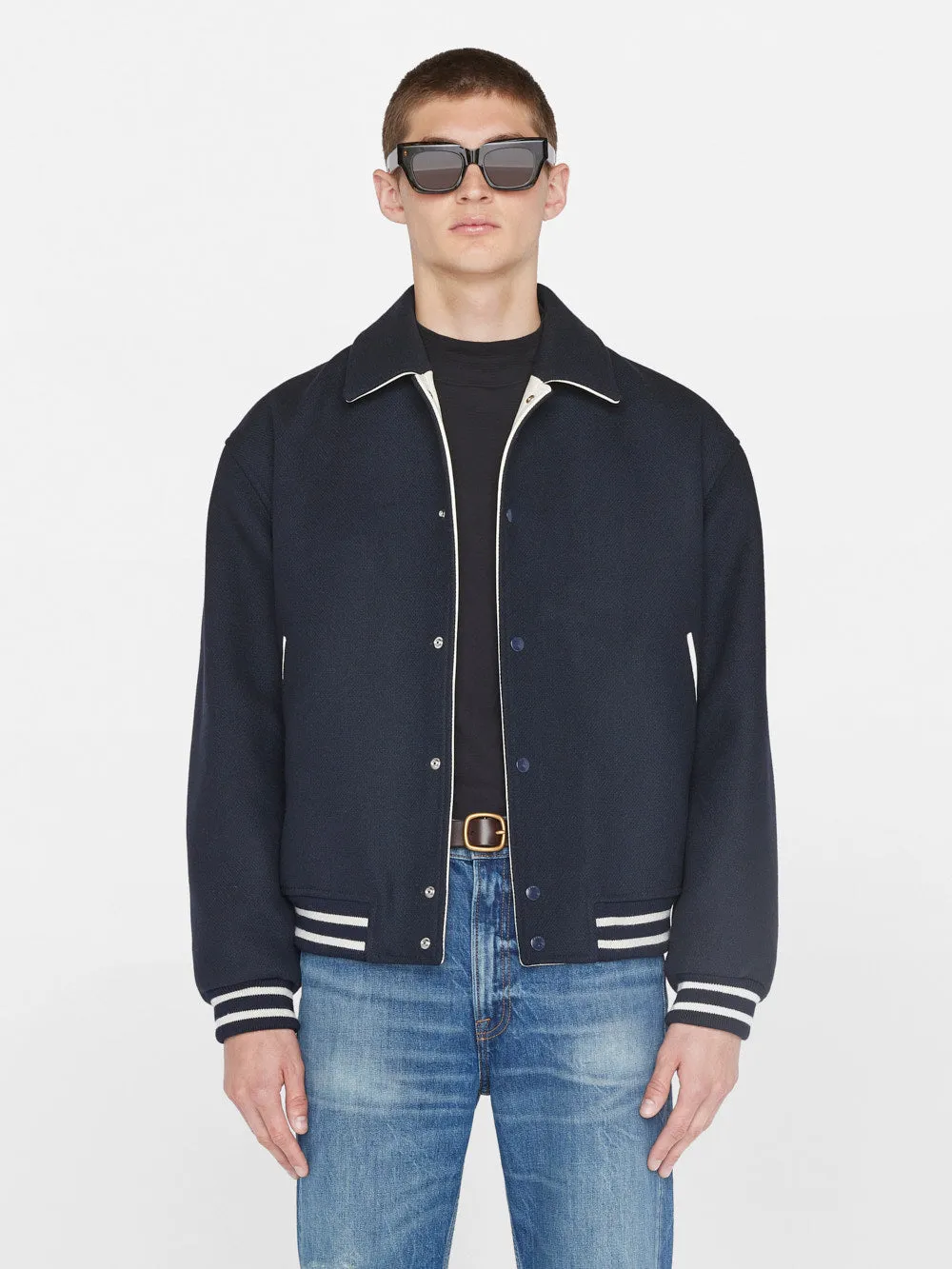 Fall Varsity Jacket -- Midnight Blue sold by Frame Denim product image thumbnail 3