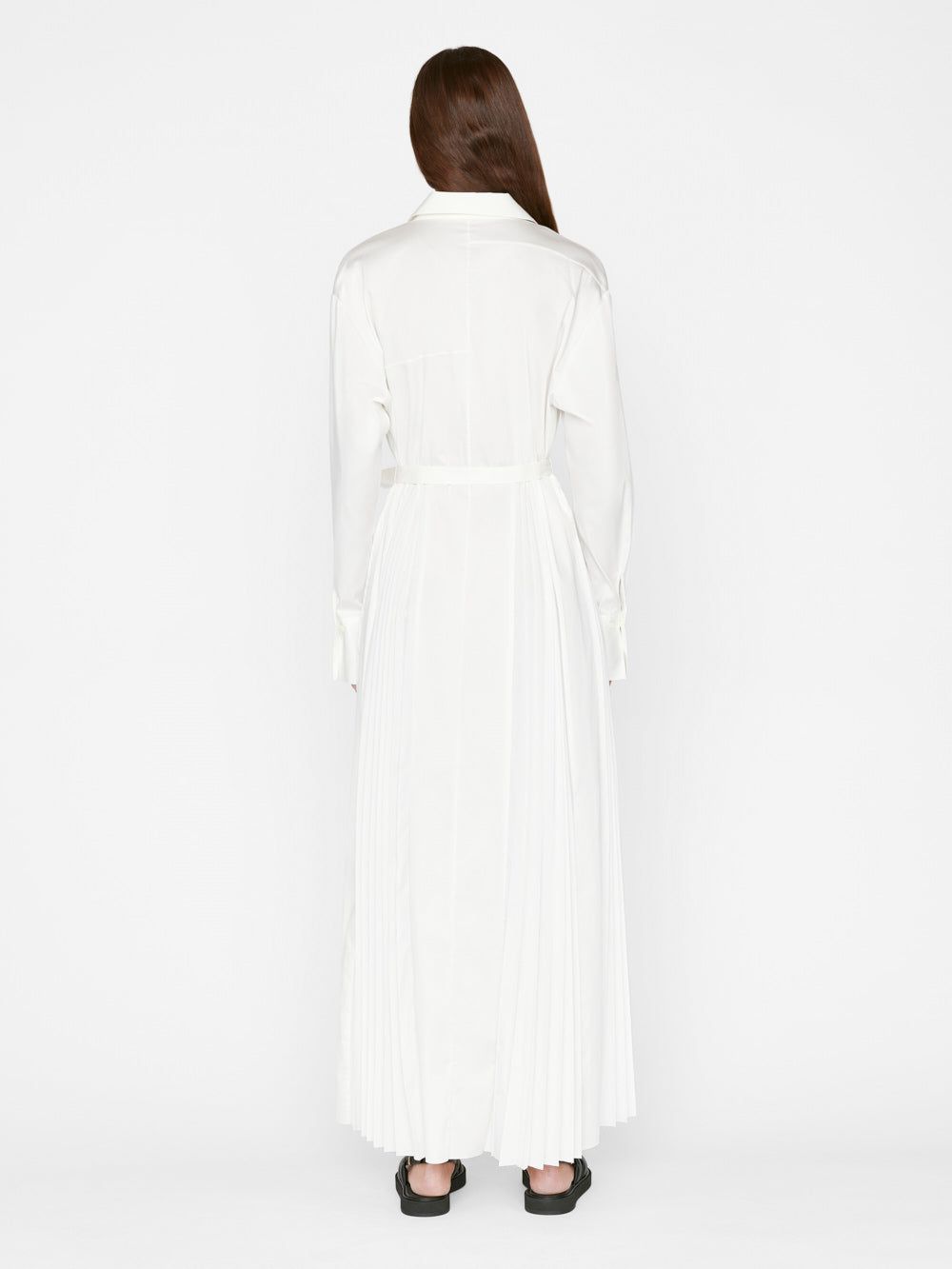 Pleated Inset Maxi Dress -- Blanc sold by Frame Denim product image thumbnail 8