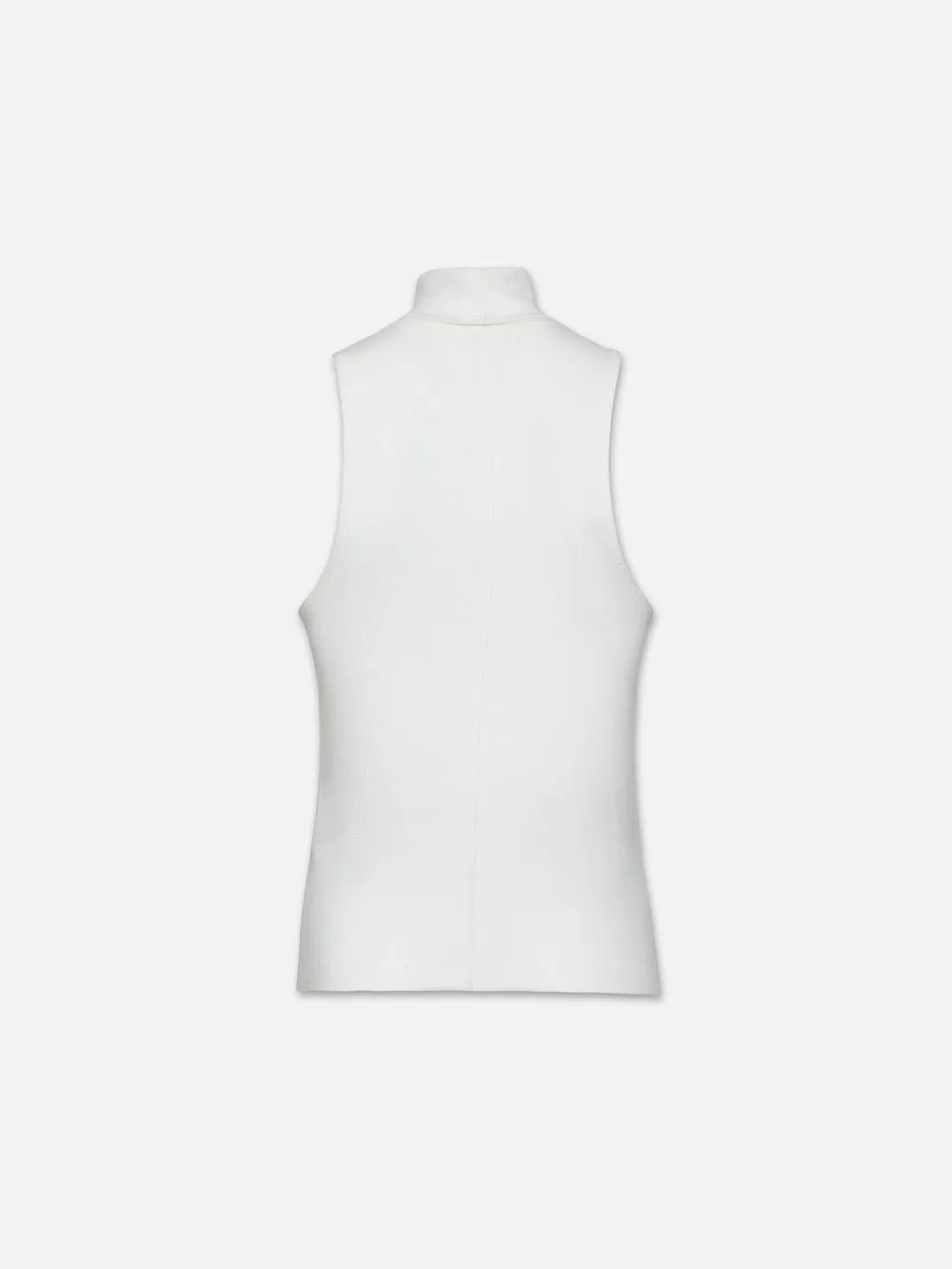 Sleeveless Turtleneck Top -- White sold by Frame Denim product image thumbnail 3