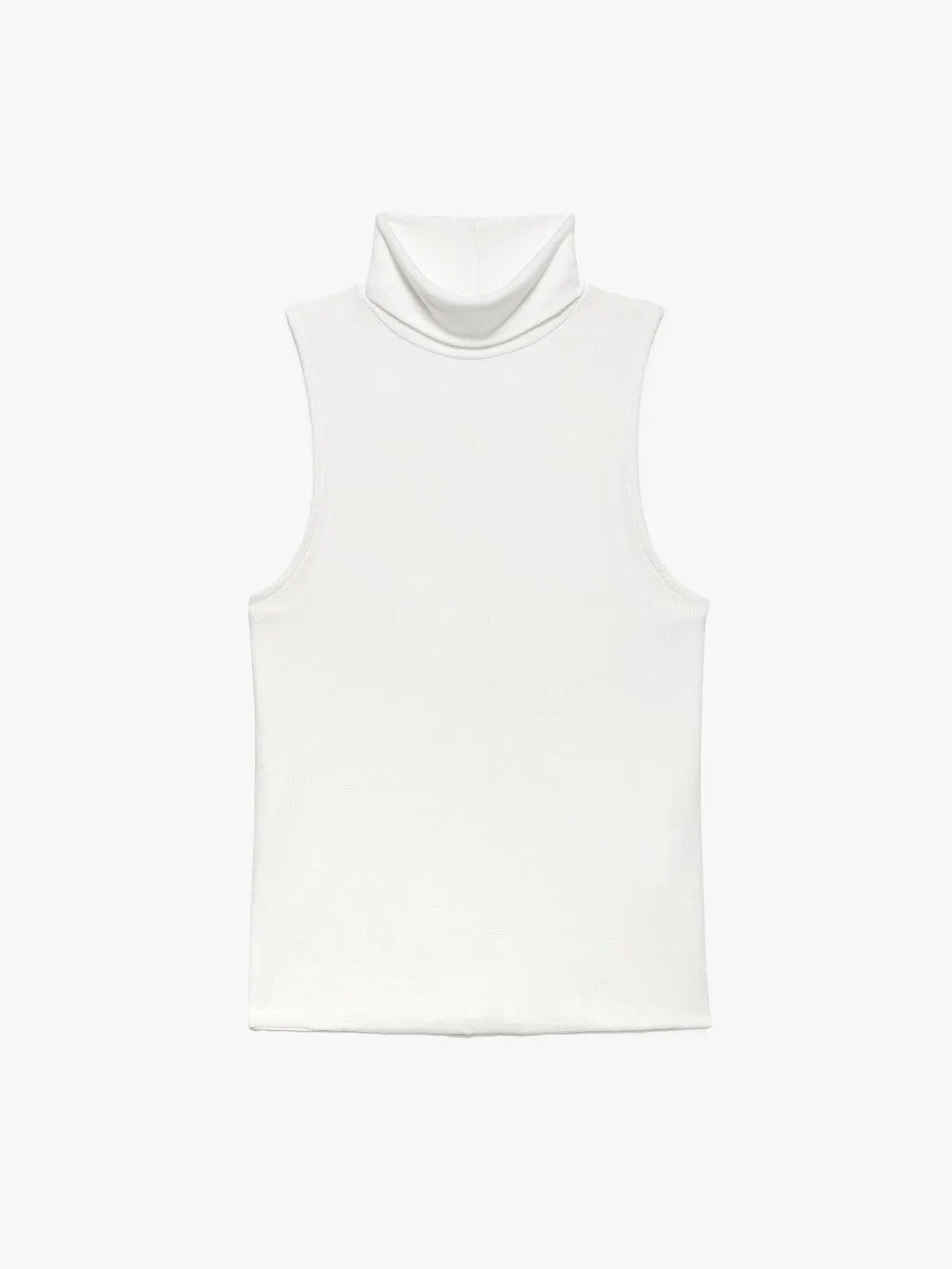 Sleeveless Turtleneck Top -- White sold by Frame Denim
