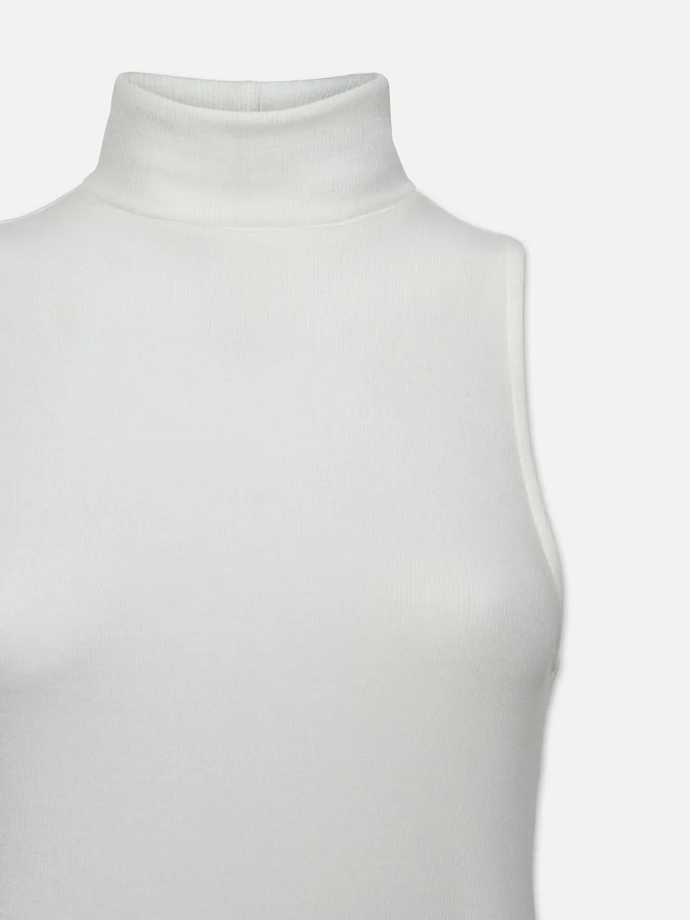 Sleeveless Turtleneck Top -- White sold by Frame Denim product image thumbnail 2