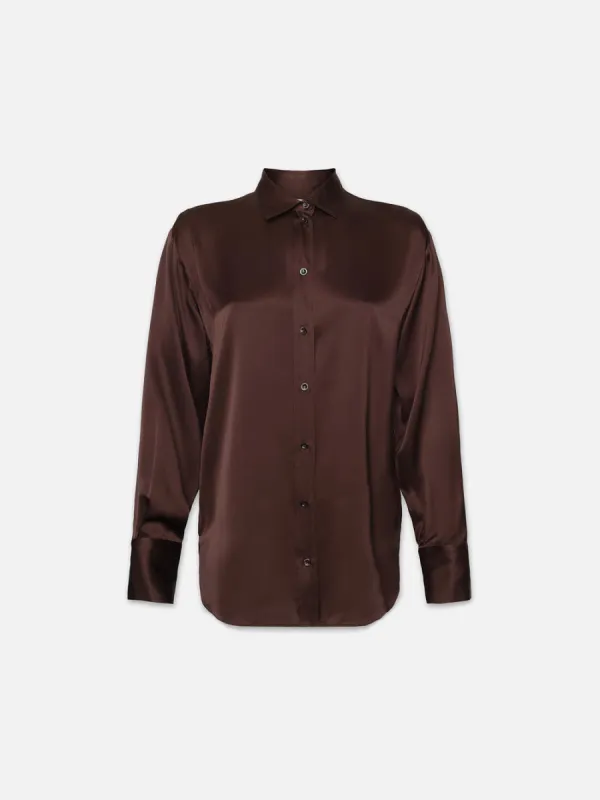 The Oversized Shirt -- Espresso sold by Frame Denim