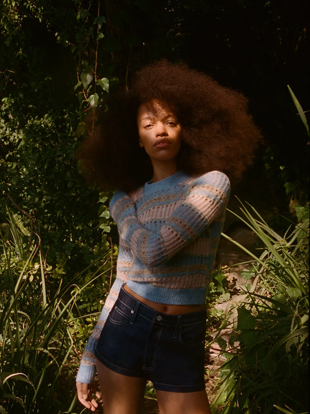 Stitch Mix Crew -- Light Blue Multi sold by Frame Denim product image thumbnail 2