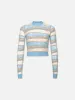 Stitch Mix Crew -- Light Blue Multi sold by Frame Denim