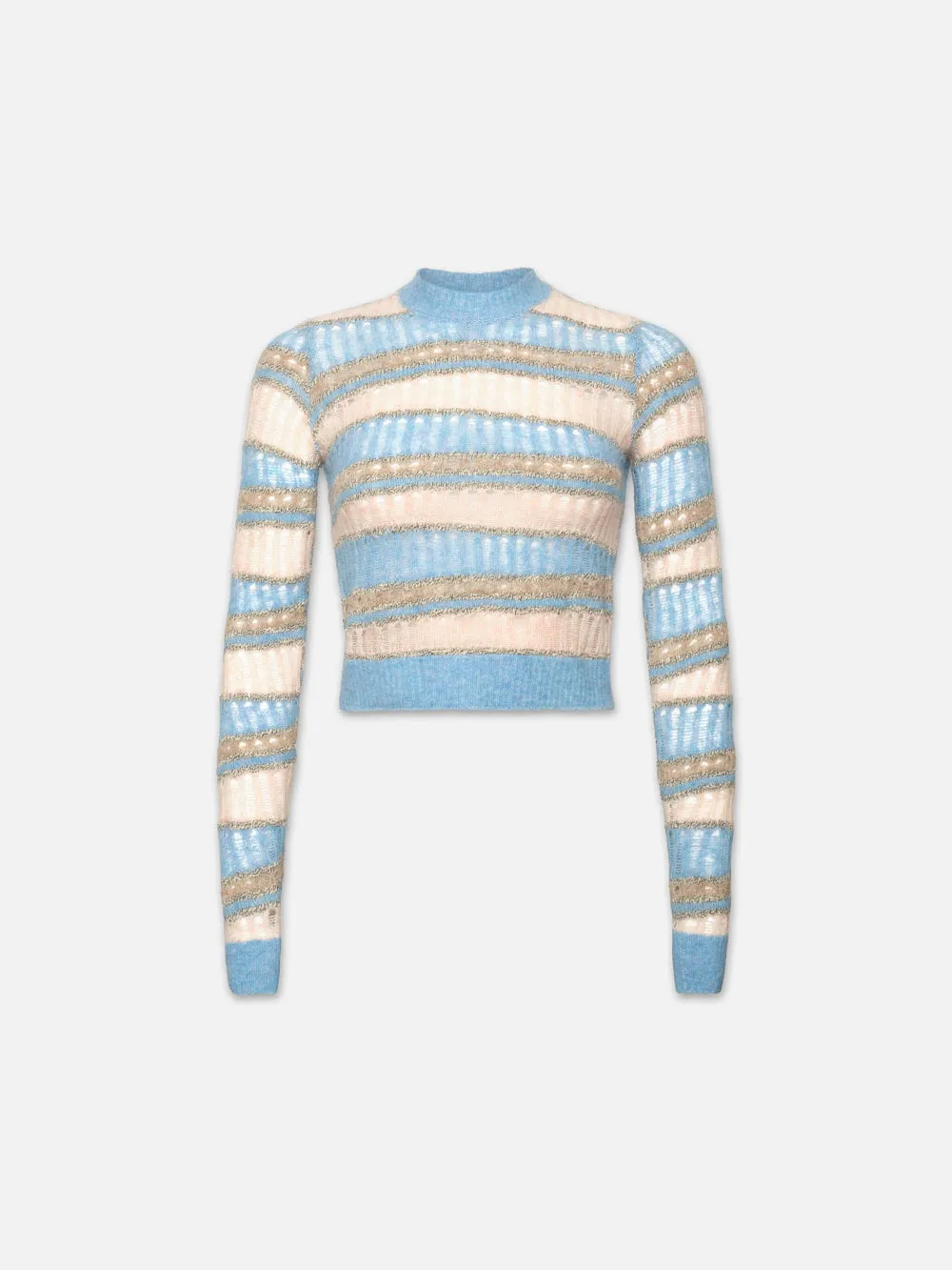 Stitch Mix Crew -- Light Blue Multi sold by Frame Denim