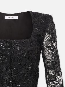 Beaded Lace Bustier -- Black sold by Frame Denim