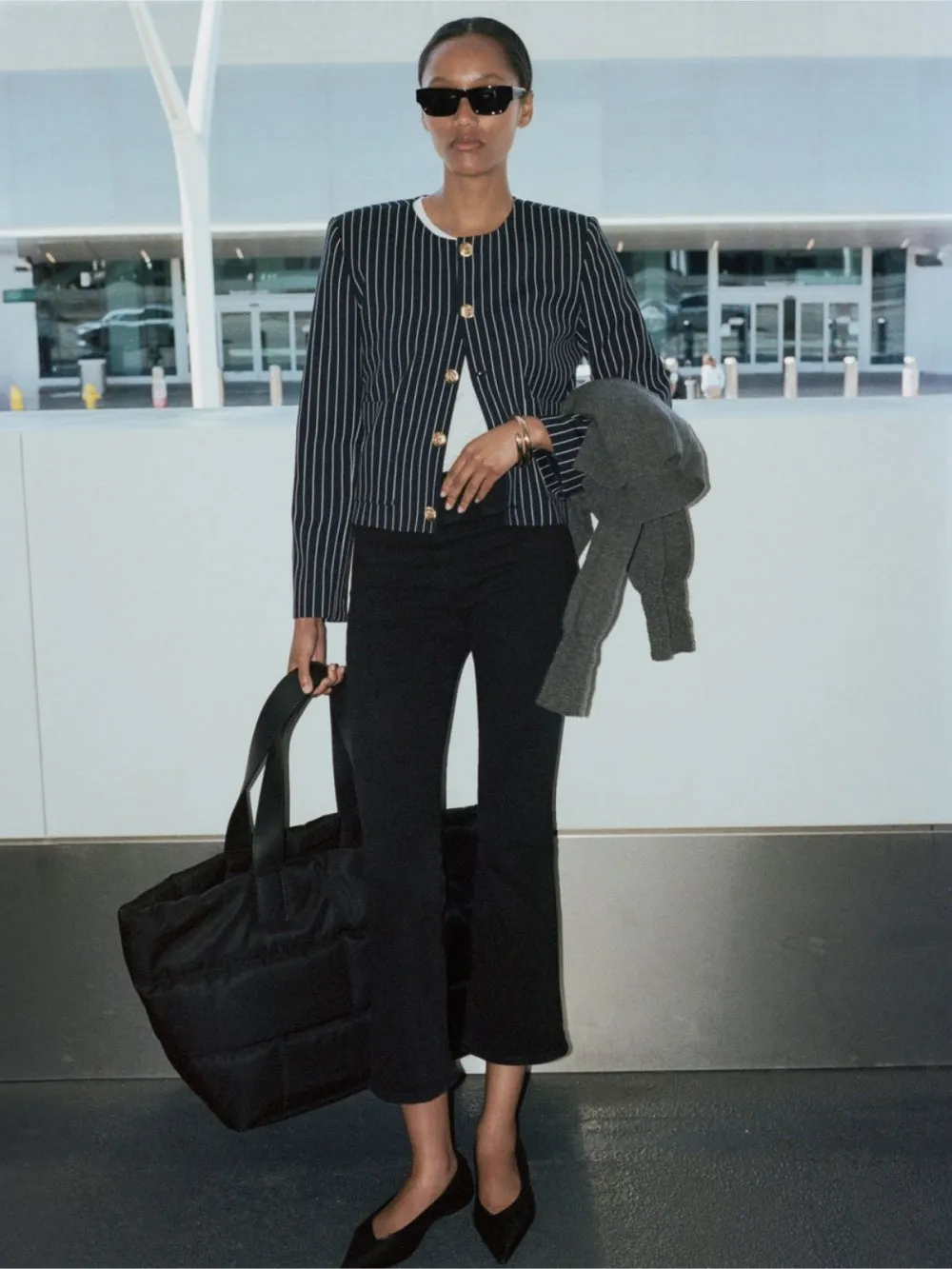 The Jetset Crop Mini Boot -- Sheen Noir sold by Frame Denim product image thumbnail 2