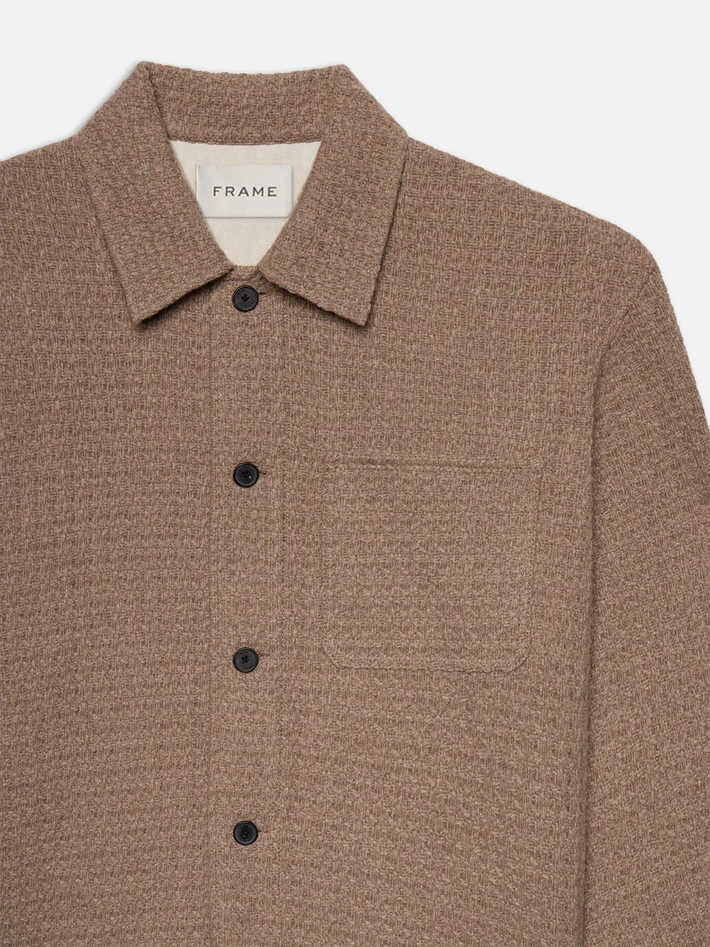 Textured Shirt Jacket -- Light Brown sold by Frame Denim product image thumbnail 3