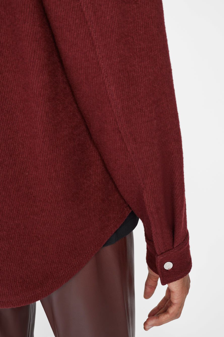 Textured Overshirt -- Dark Burgundy sold by Frame Denim product image thumbnail 3