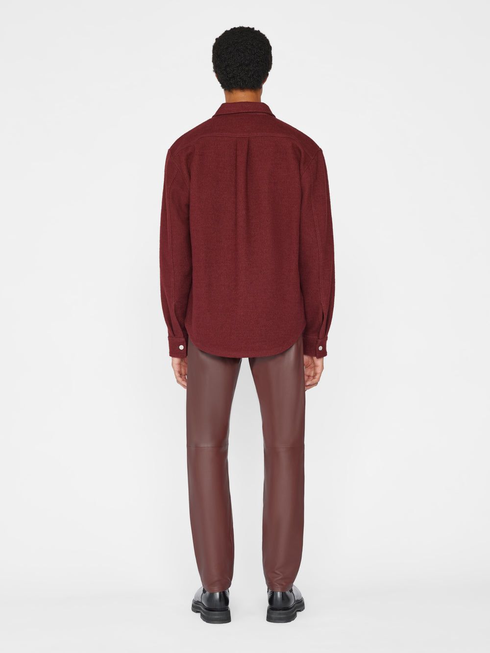 Textured Overshirt -- Dark Burgundy sold by Frame Denim product image thumbnail 6