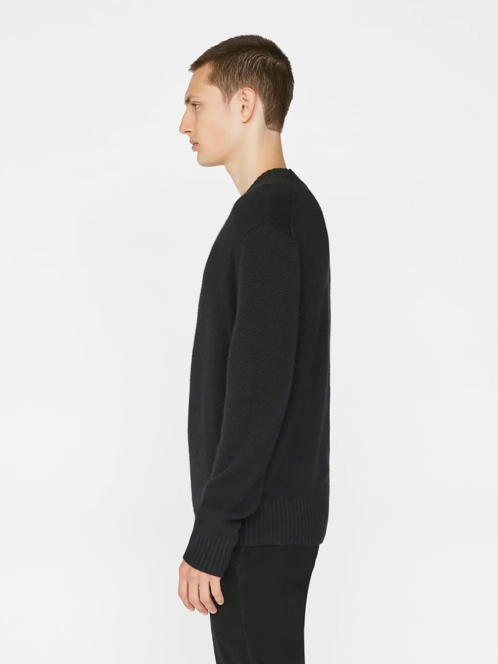 Cashmere Crewneck Sweater -- Noir sold by Frame Denim product image thumbnail 3