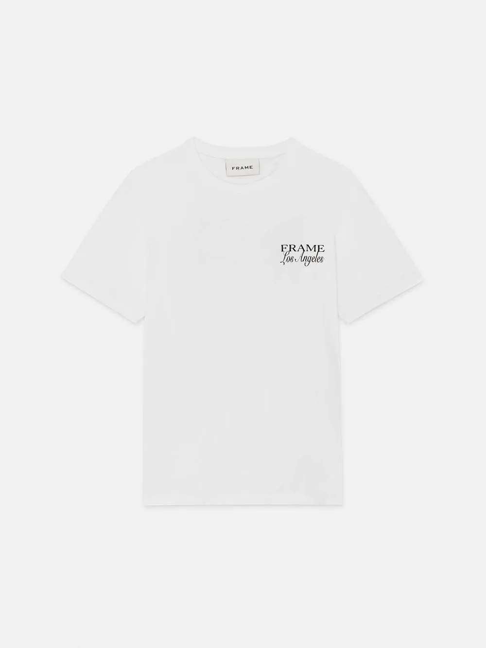 FRAME LA Double Logo Tee -- White sold by Frame Denim