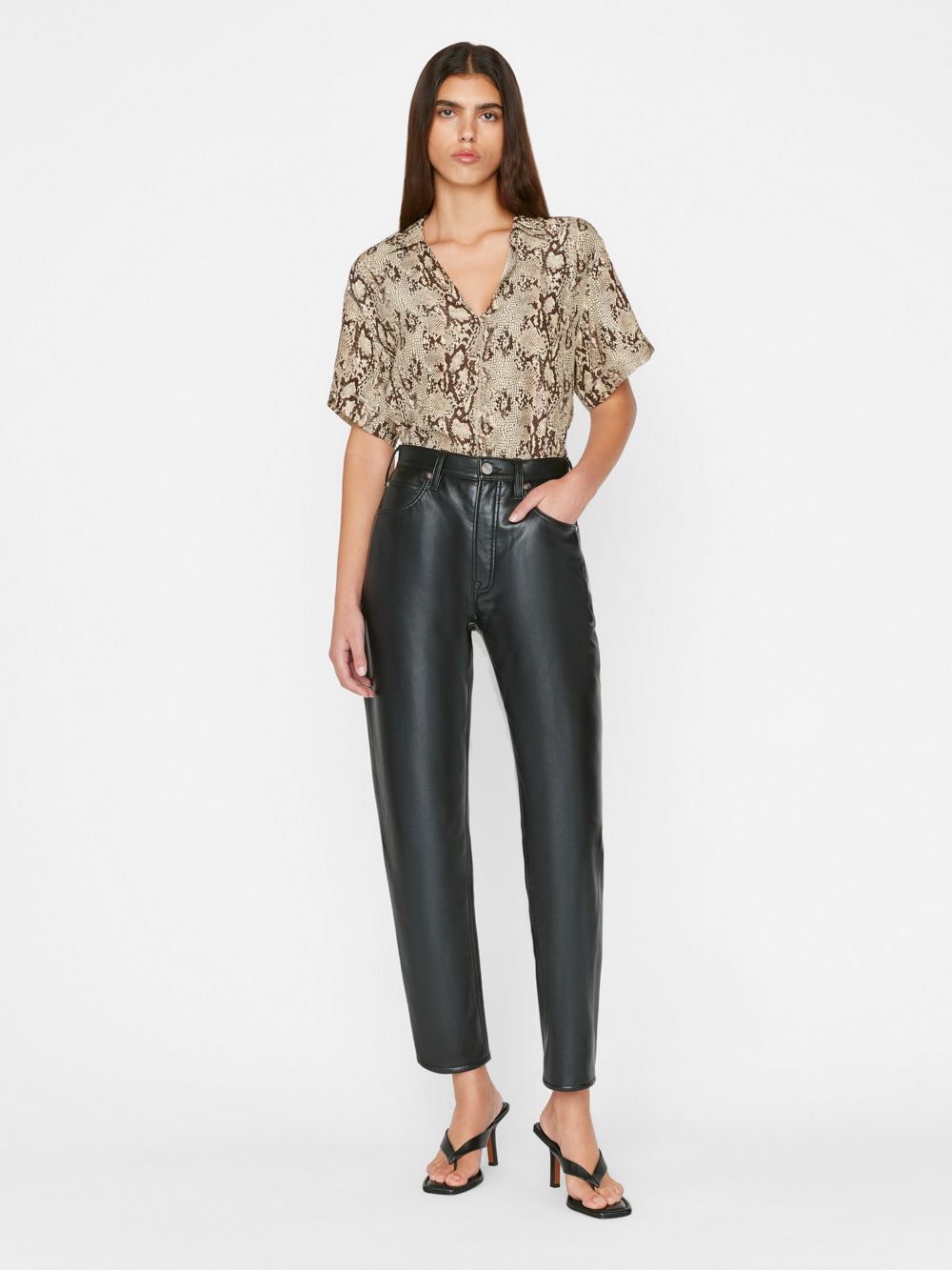 V-Neck Ladder Stitch Popover -- Butter Multi sold by Frame Denim product image thumbnail 2