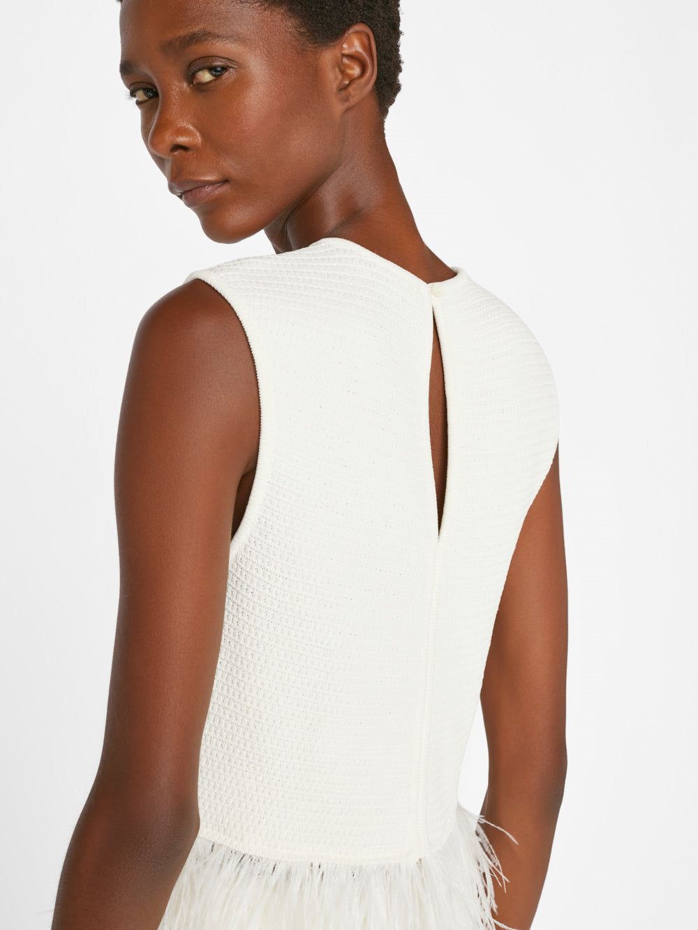 Crochet Feather Top -- Off White sold by Frame Denim product image thumbnail 5