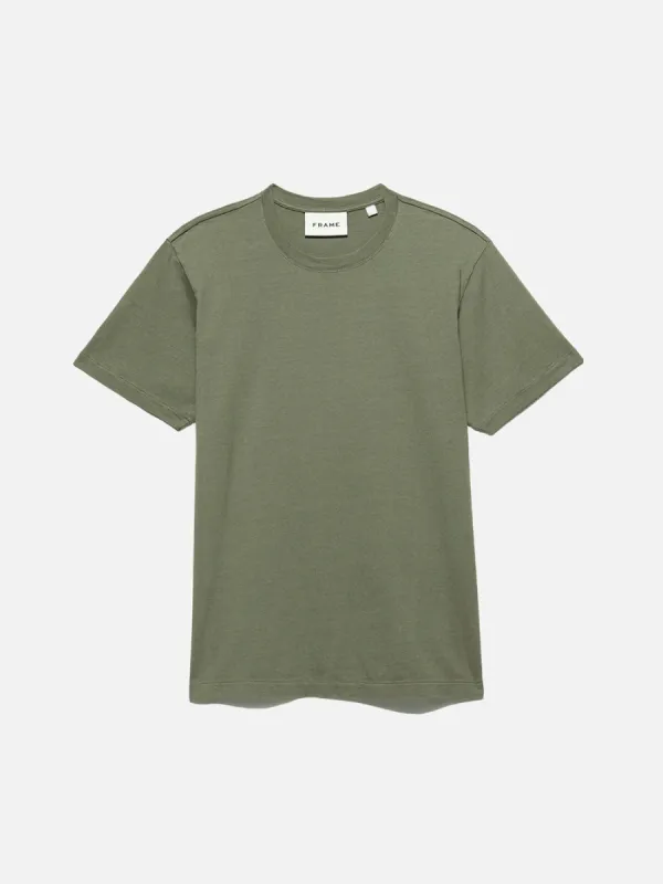FRAME Logo Tee -- Khaki Green sold by Frame Denim