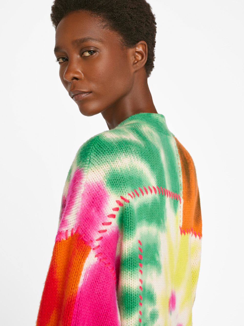 Tie Dye Cardigan -- Flash Lime Multi sold by Frame Denim product image thumbnail 6