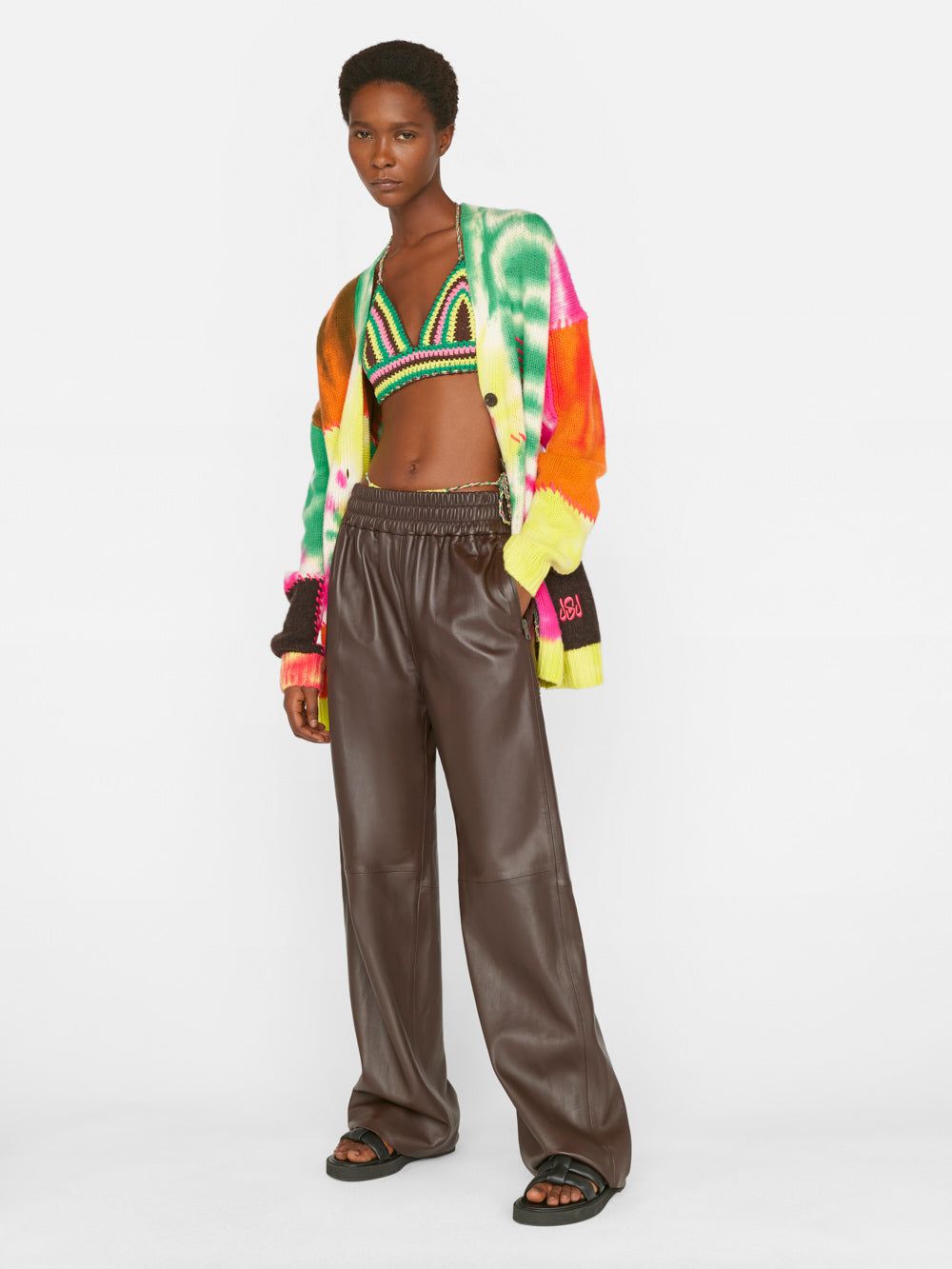 Tie Dye Cardigan -- Flash Lime Multi sold by Frame Denim product image thumbnail 3