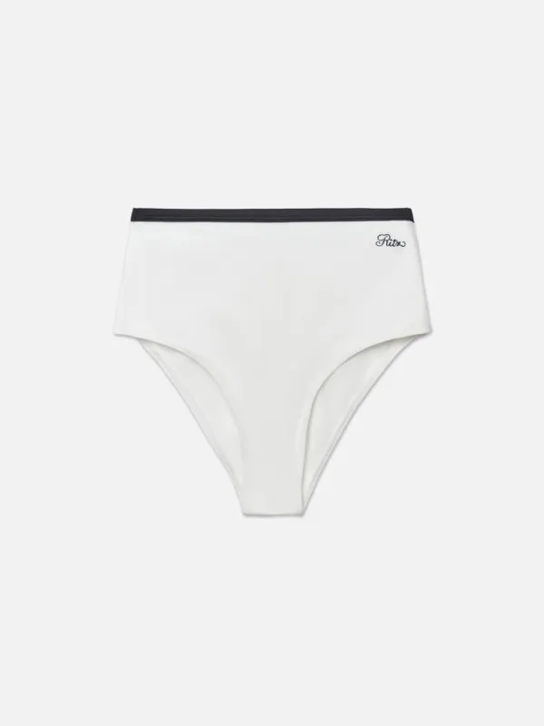 Ritz Women’s Bikini Bottom  -- White sold by Frame Denim