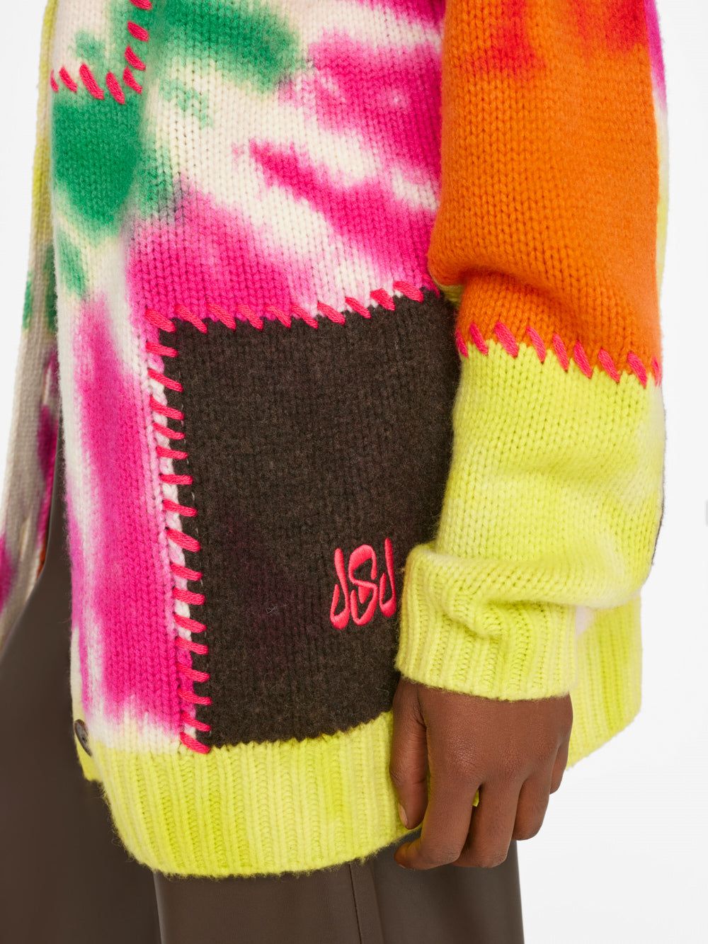 Tie Dye Cardigan -- Flash Lime Multi sold by Frame Denim product image thumbnail 4