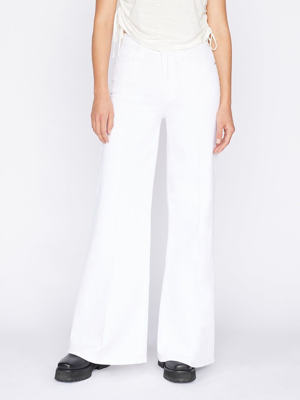Le Pixie Palazzo -- Blanc sold by Frame Denim