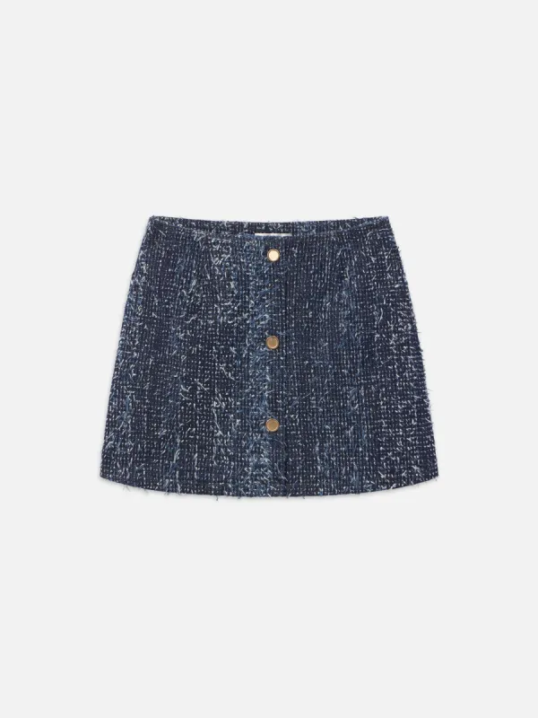 Denim Boucle Skirt -- Magic sold by Frame Denim