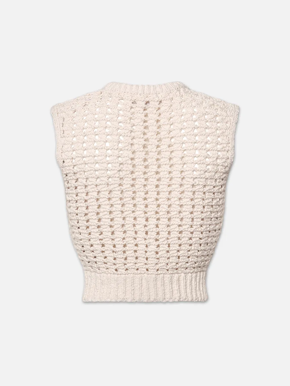 Tape Yarn Sweater Vest -- Cream sold by Frame Denim product image thumbnail 5