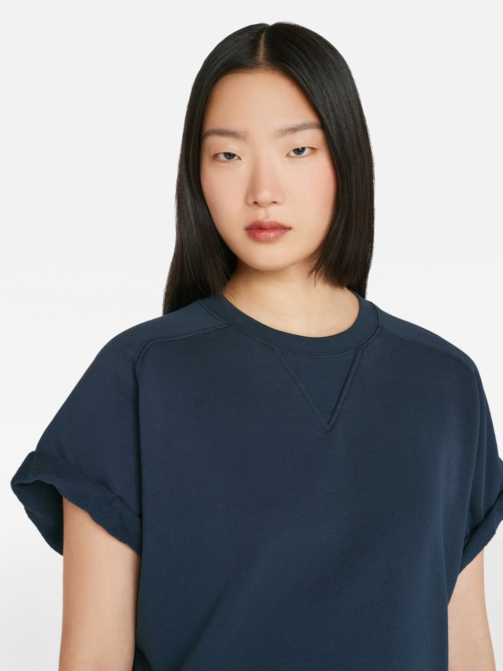 Slouchy Rolled Sweatshirt -- Navy sold by Frame Denim product image thumbnail 4