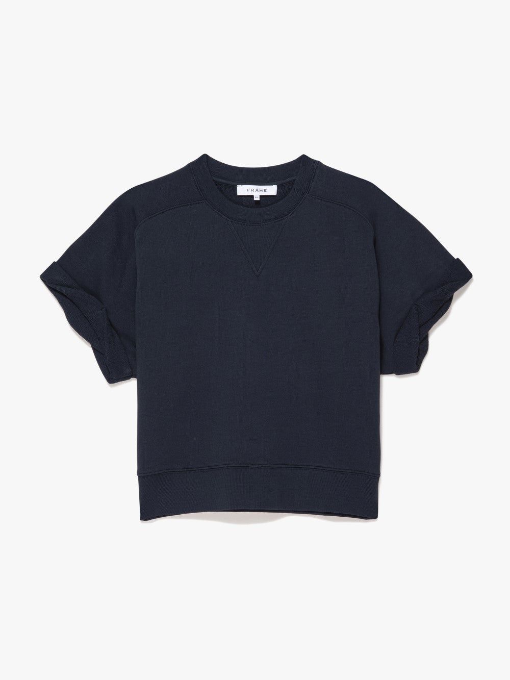 Slouchy Rolled Sweatshirt -- Navy sold by Frame Denim