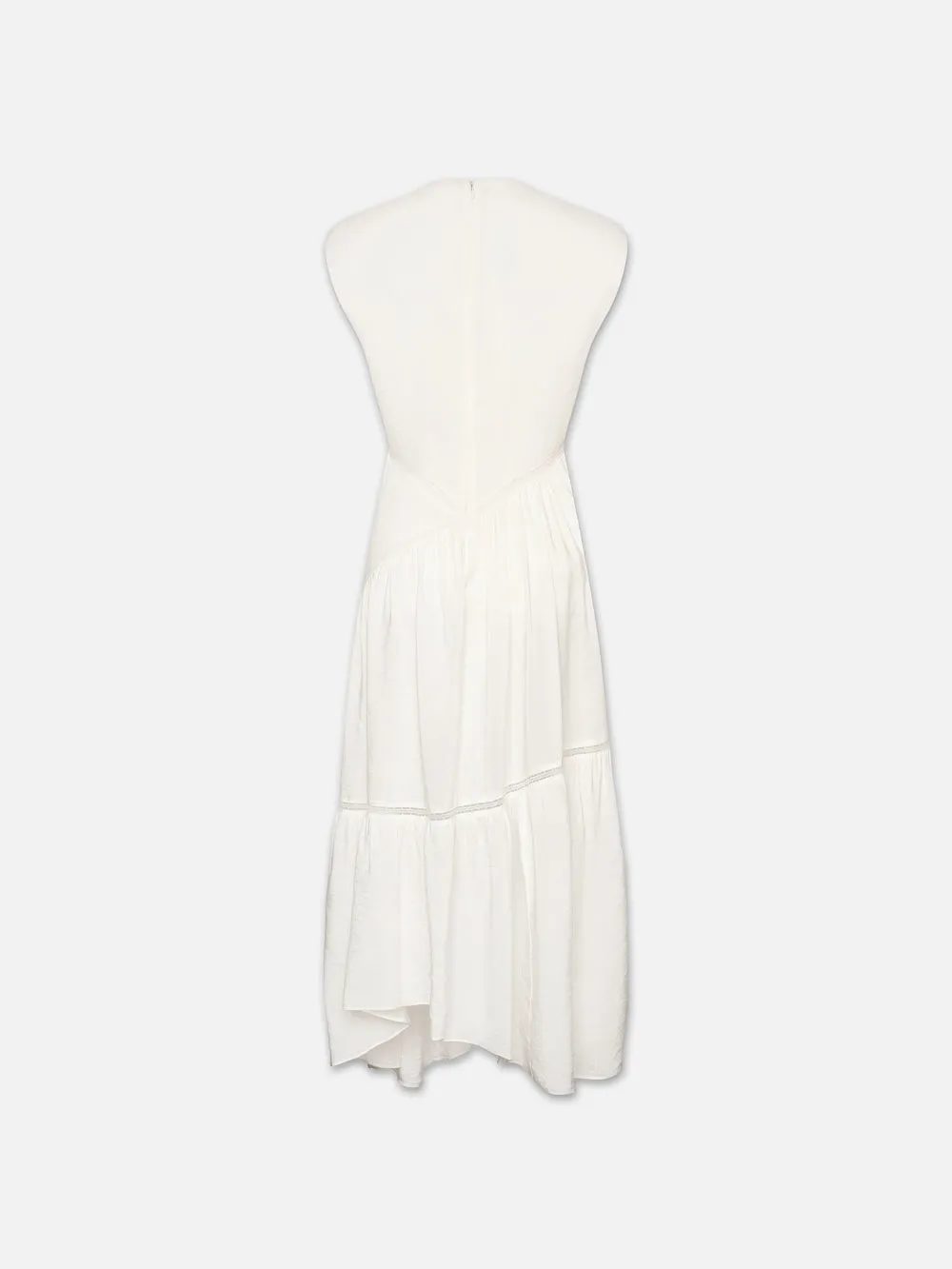 Gathered Seam Lace Inset Dress -- White sold by Frame Denim product image thumbnail 3