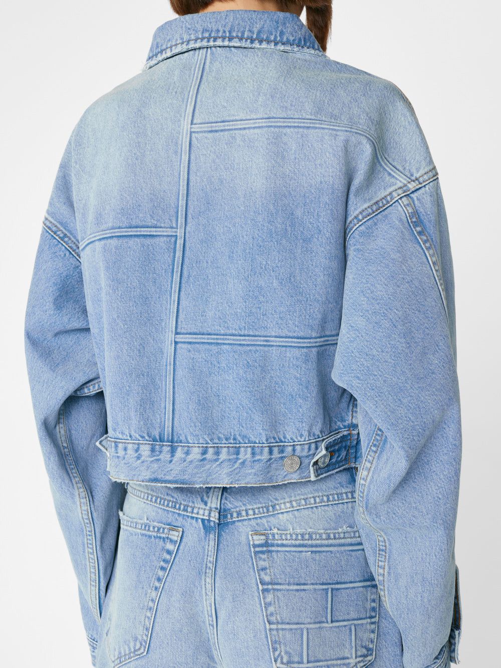 Le Cropped Oversized Jacket -- Open Air sold by Frame Denim product image thumbnail 4