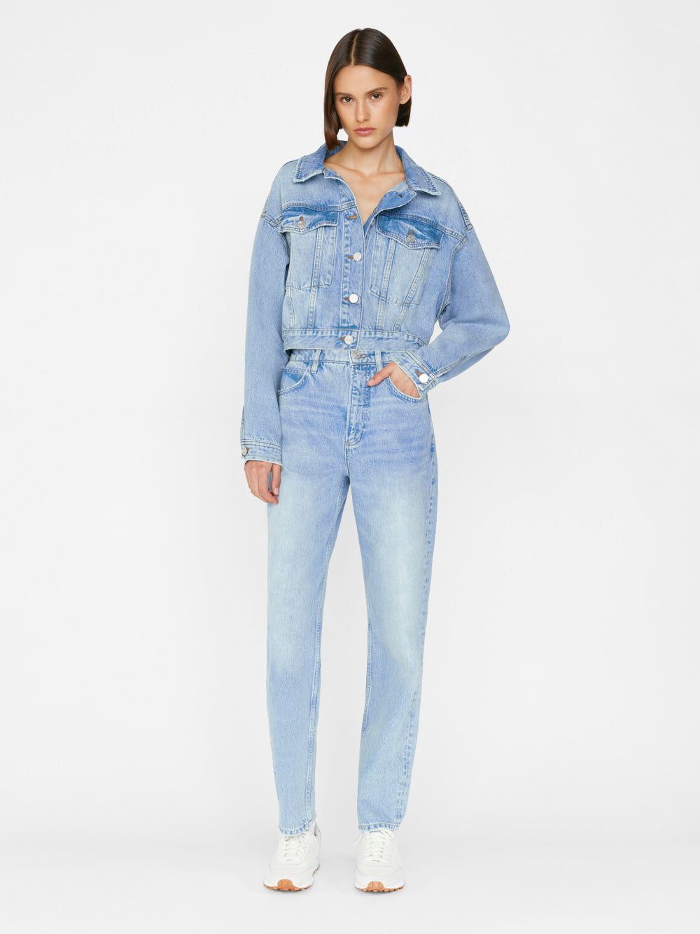 Le Cropped Oversized Jacket -- Open Air sold by Frame Denim product image thumbnail 2