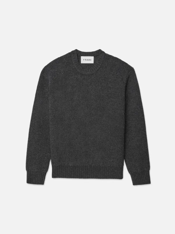Wool Crewneck Sweater -- Charcoal sold by Frame Denim