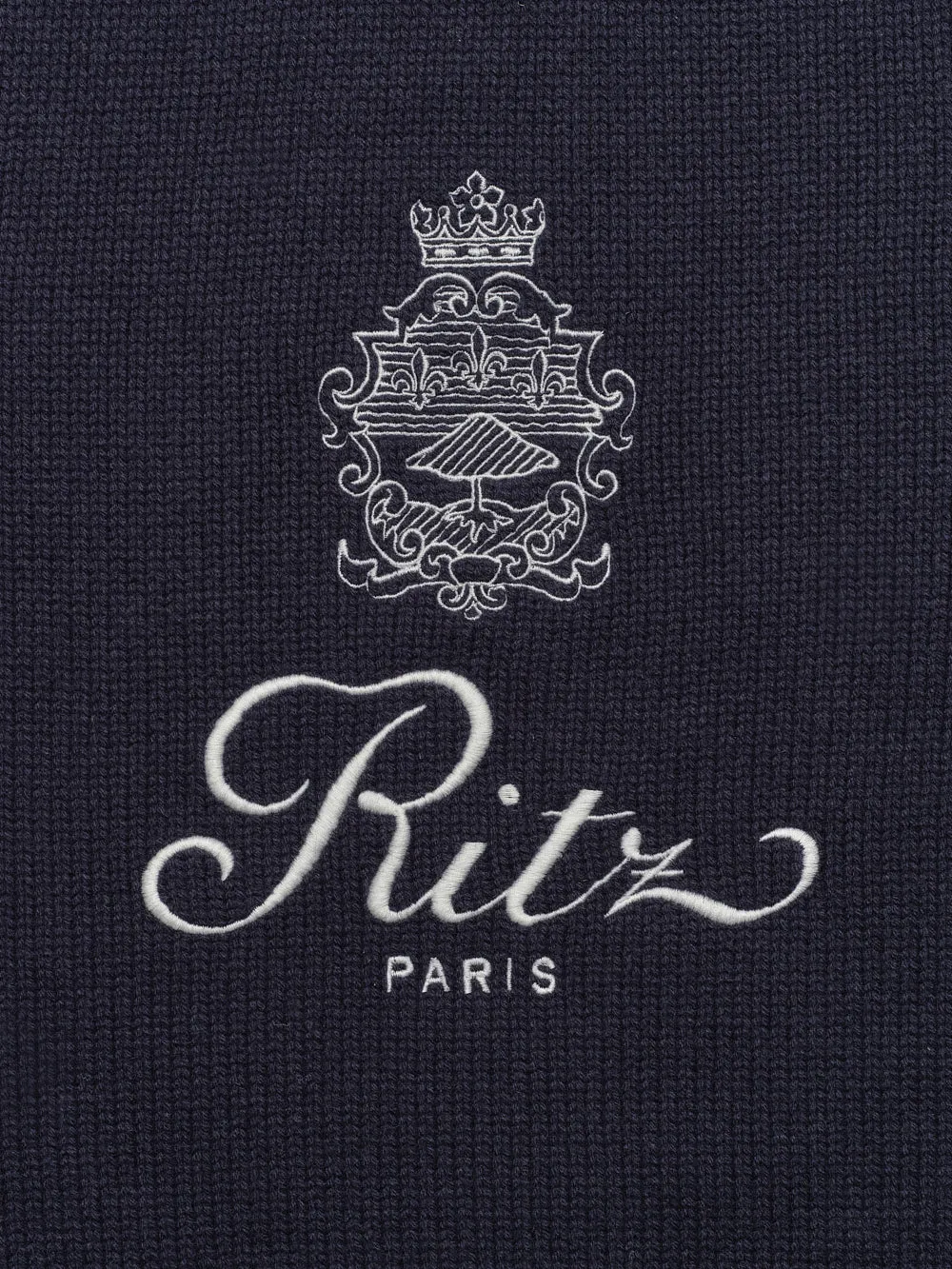 Ritz Unisex Cashmere Sweater -- Navy sold by Frame Denim product image thumbnail 2