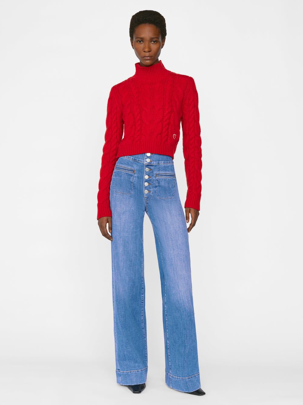 Le Hardy Wide Leg Button -- Blue Fade sold by Frame Denim product image thumbnail 2