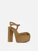 Camille Platform Heel -- Tan sold by Frame Denim