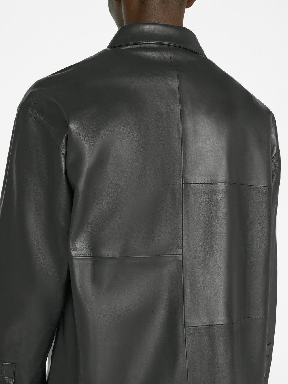 Long Sleeve Leather Shirt -- Noir sold by Frame Denim product image thumbnail 4