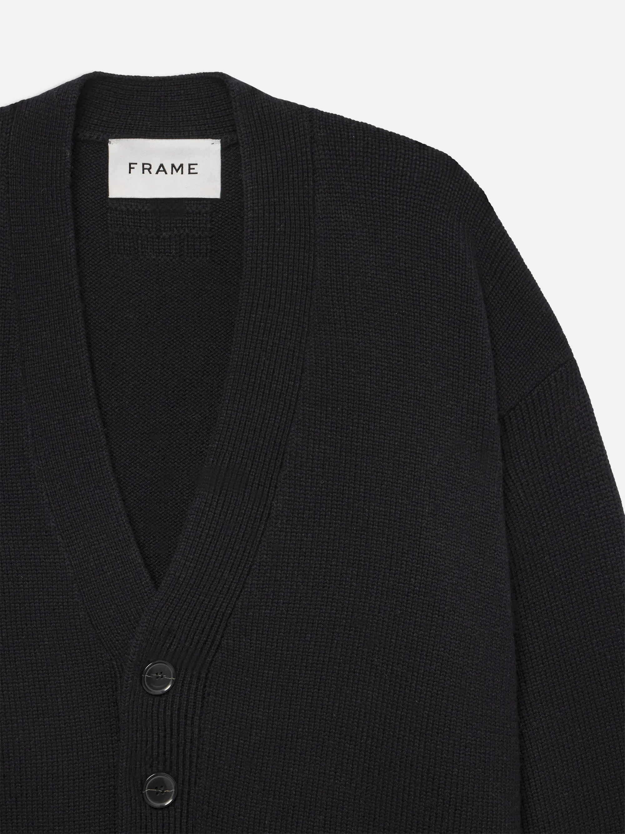 Rib Cardigan -- Black sold by Frame Denim product image thumbnail 2