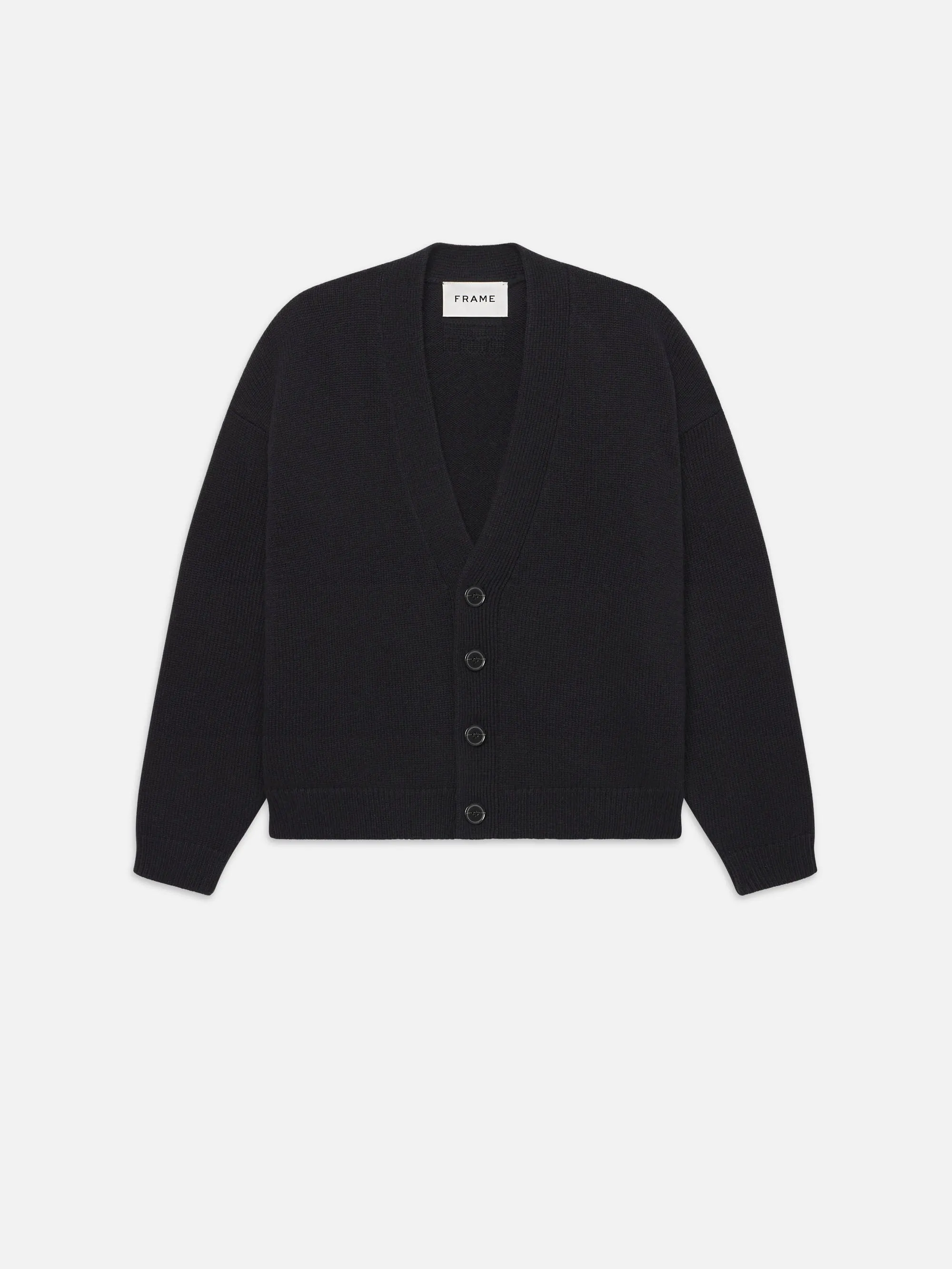 Rib Cardigan -- Black sold by Frame Denim