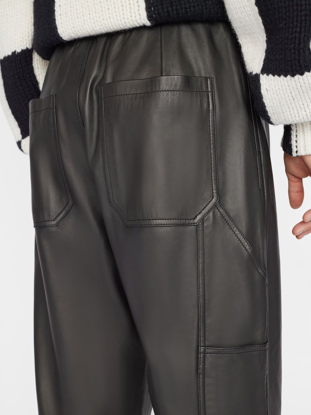 Wide Leather Pant -- Noir sold by Frame Denim product image thumbnail 5