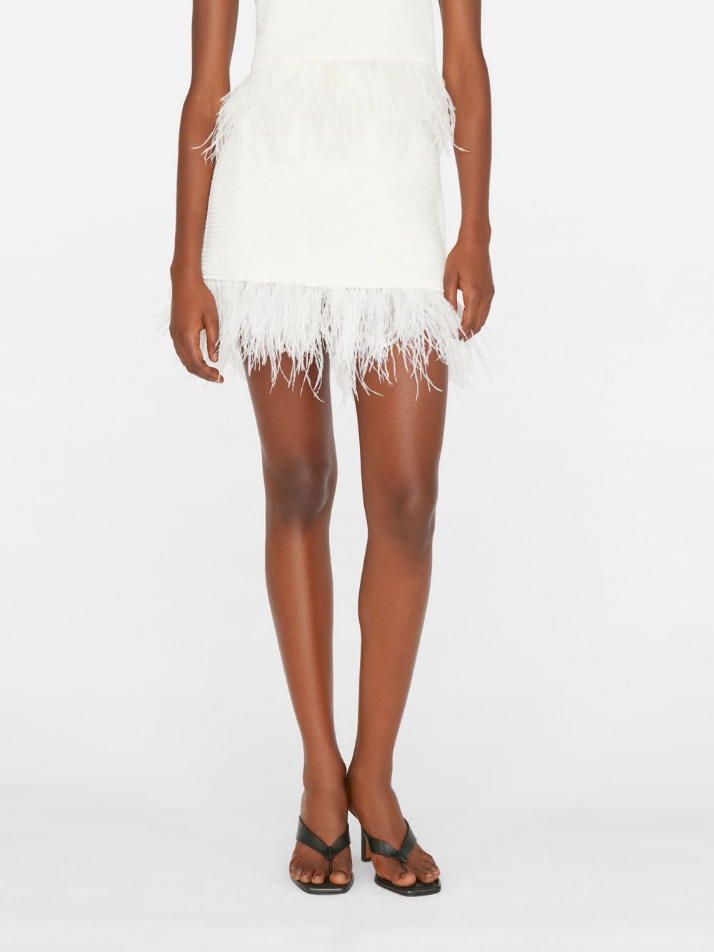 Crochet Feather Mini Skirt -- Off White sold by Frame Denim