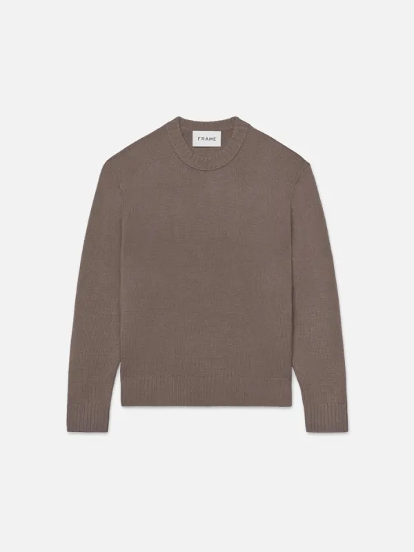 The Cashmere Crewneck Sweater -- Dry Rose sold by Frame Denim